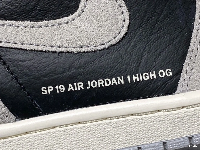 Bmlin Shoes Grey 1 Neutral Retro Air OG Jordan High 555088-018 0724